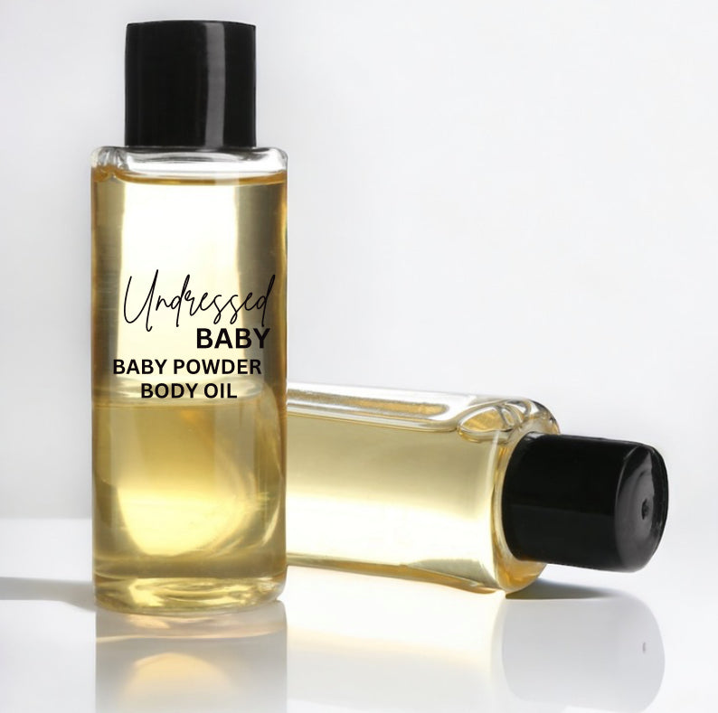 New! Undressed Baby Baby Powder Body Oil 2.0oz