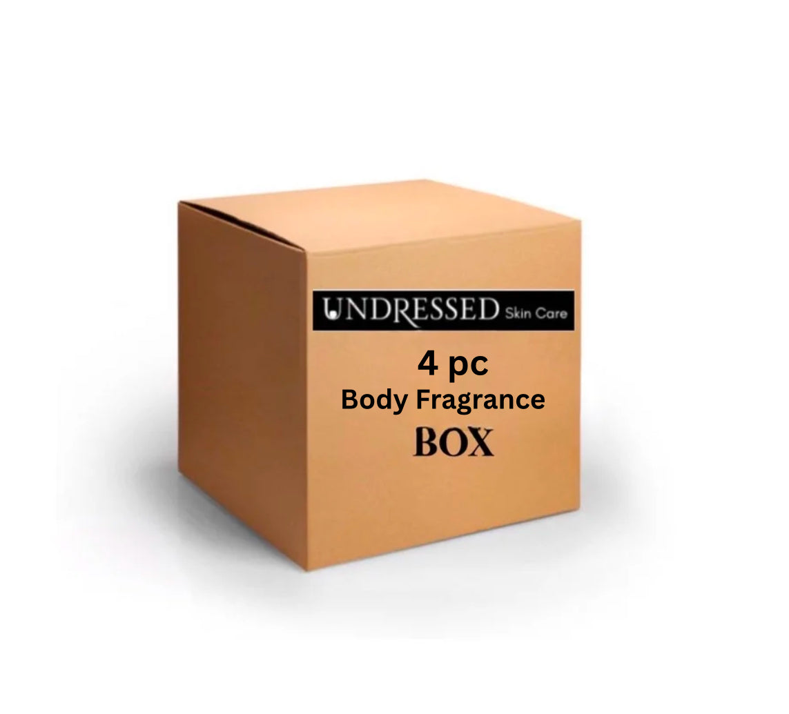 4 pc Body Fragrance Box Sweet Bone, Kiss Me Where You Miss Me, BEDTIME ADDICTION, PINEAPPLE