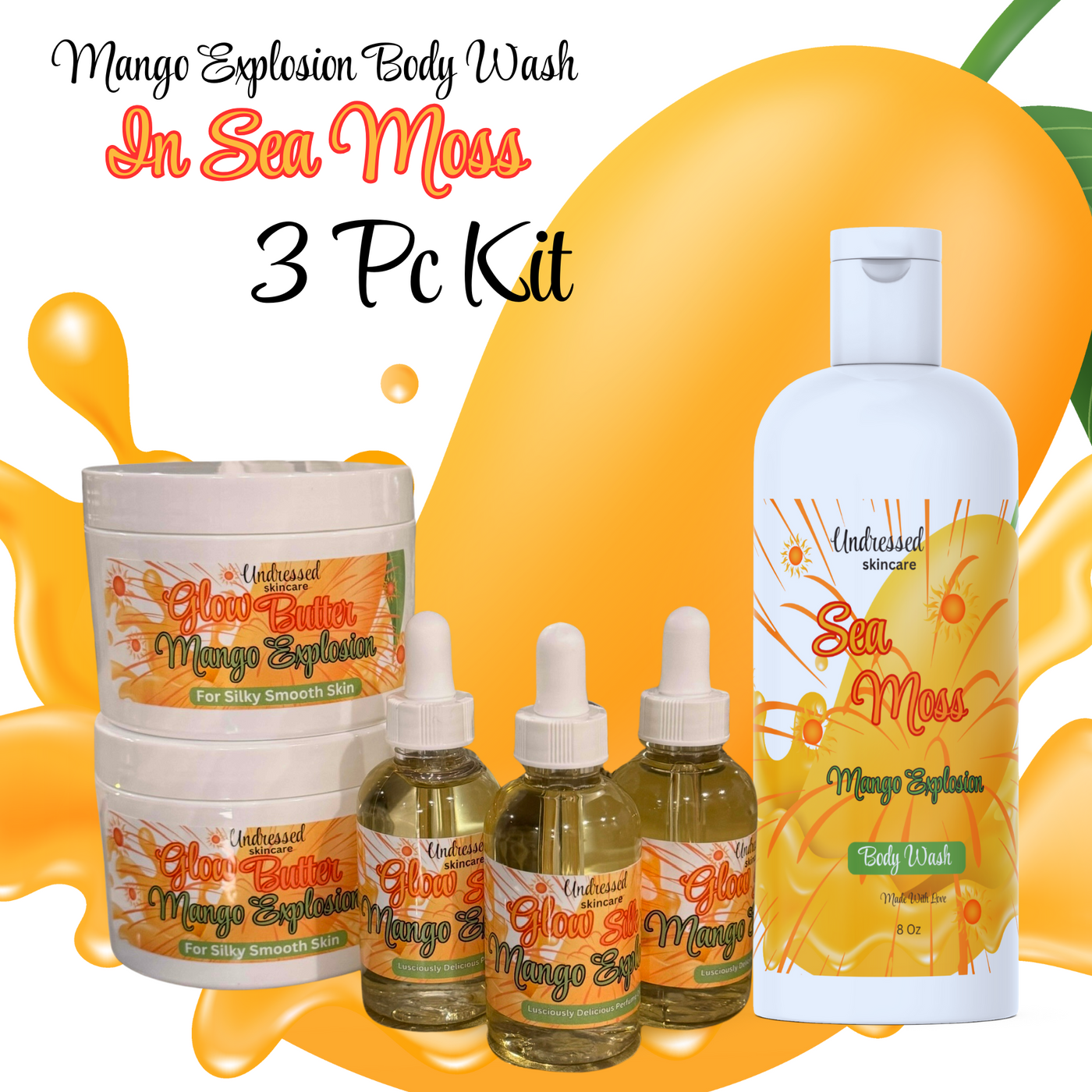 Mango Explosion 3 Pc Kit Wash, Butter& Perfume Oil