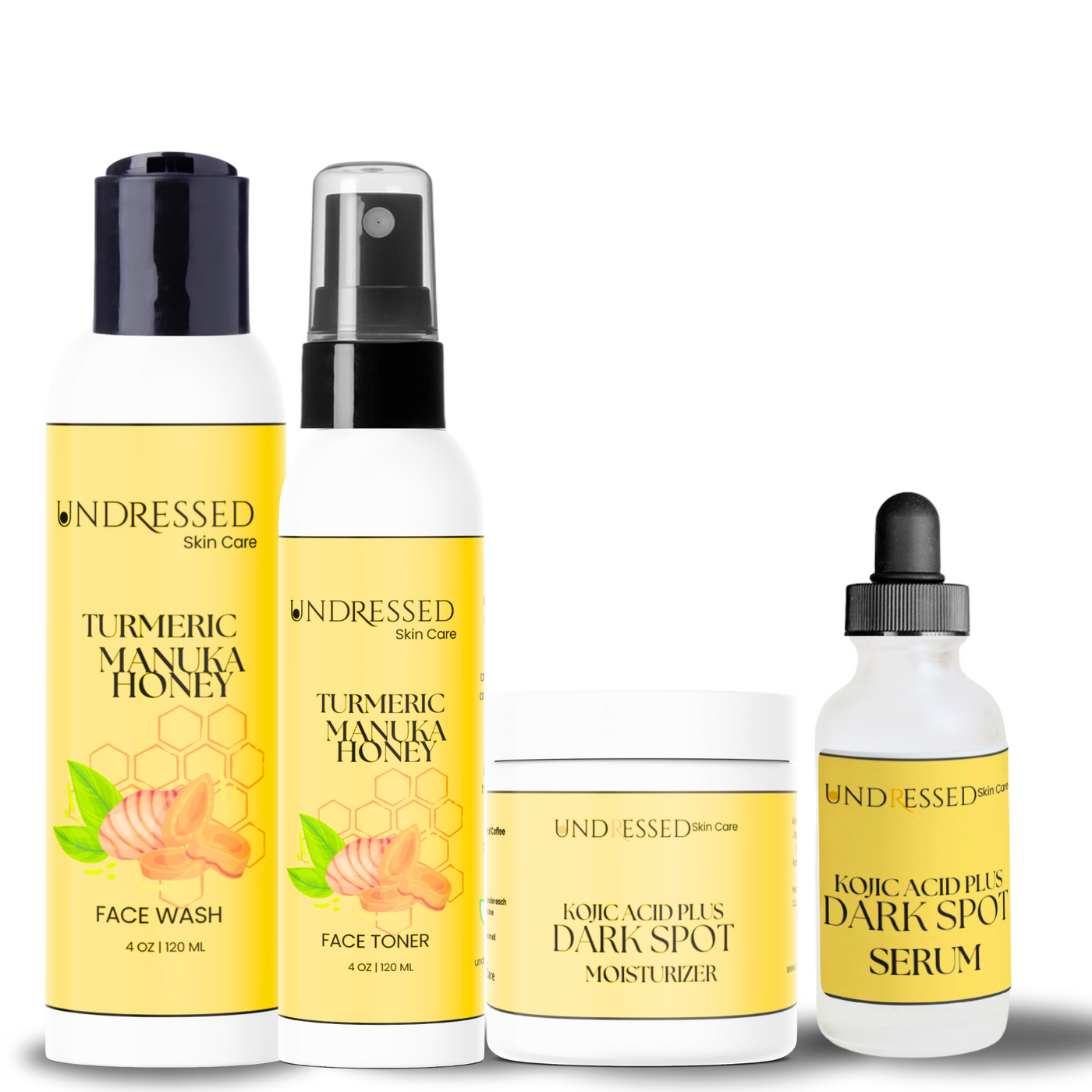 Power Pack Combo (Turmeric Booster Cream Now as Moisturizer)-  Wash, Toner, Serum & Moisturizer